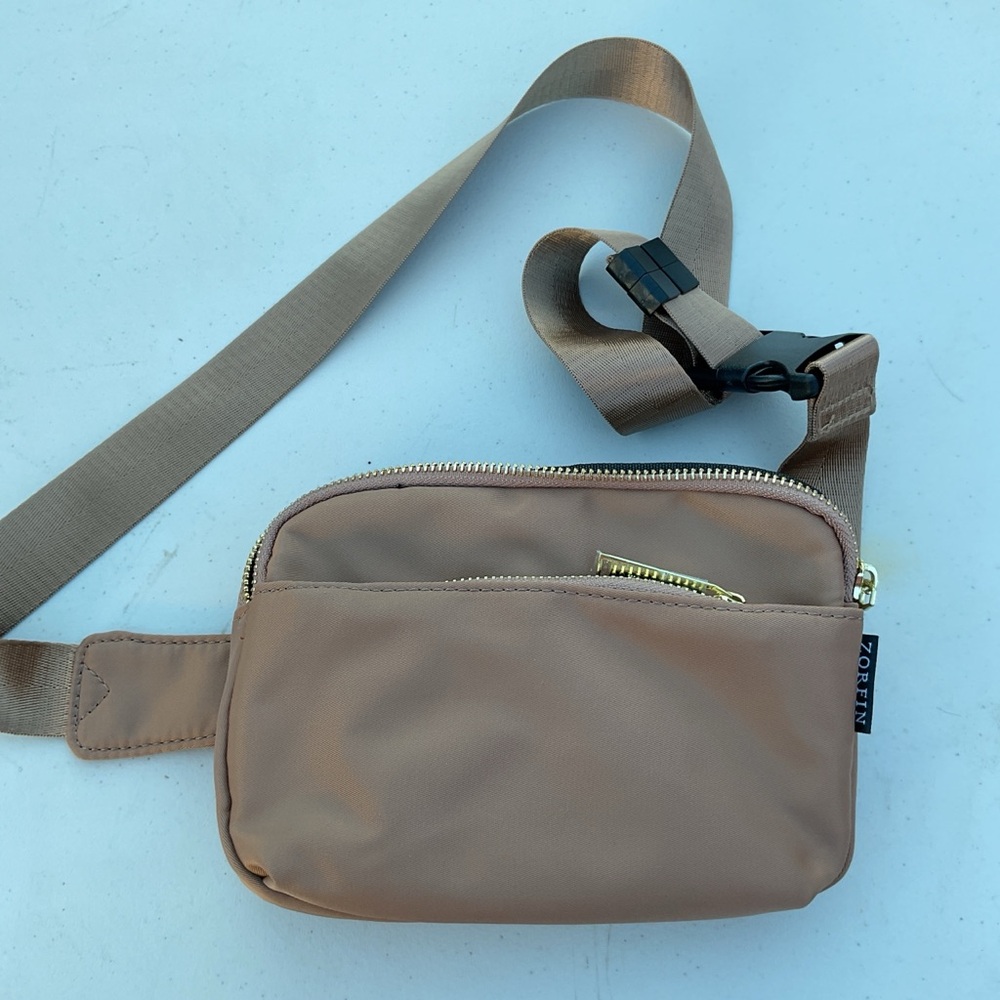 Woman Tan Crossbody Bag